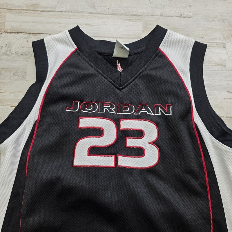 Michael JORDAN Jersey 23 Jumpman Basketball Black Sleeveless Tank Size LG gallery