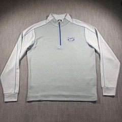 FootJoy Sweater Mens Large Gray 1/4 Zip Vaaler Creek Golf Pullover Performance