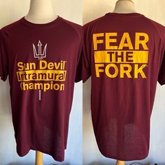 ARIZONA STATE SUN DEVILS (2015) Intramural Champion Adidas Climalite T-Shirt XL