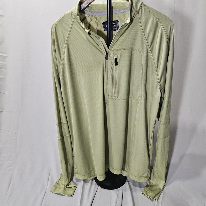 Cabela's Guidewear 1/2 Zip Pullover Xl Men's Lime Green Wicking Logo Outdoor gallery