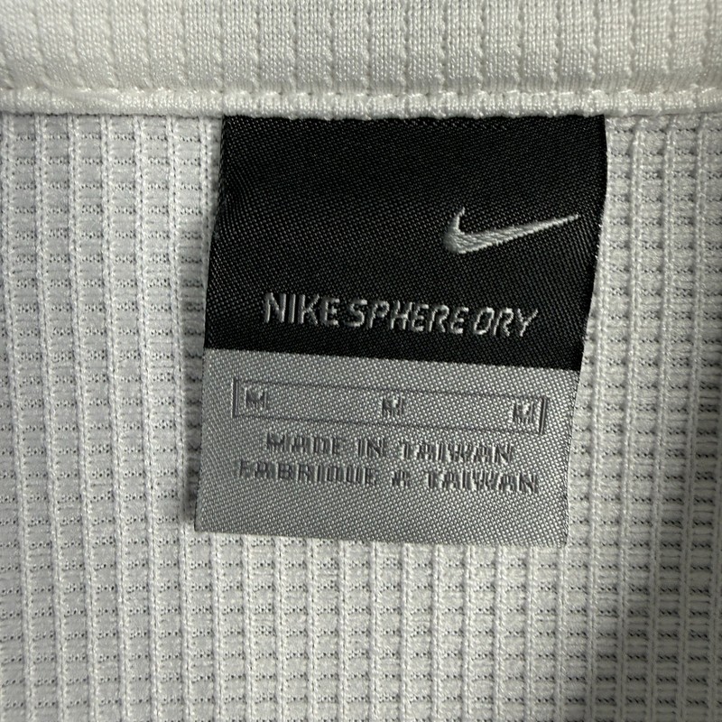 Nike Polo Men M White Sphere Dry Athletic Short Sleeve Tech Golf Classic Shirt gallery
