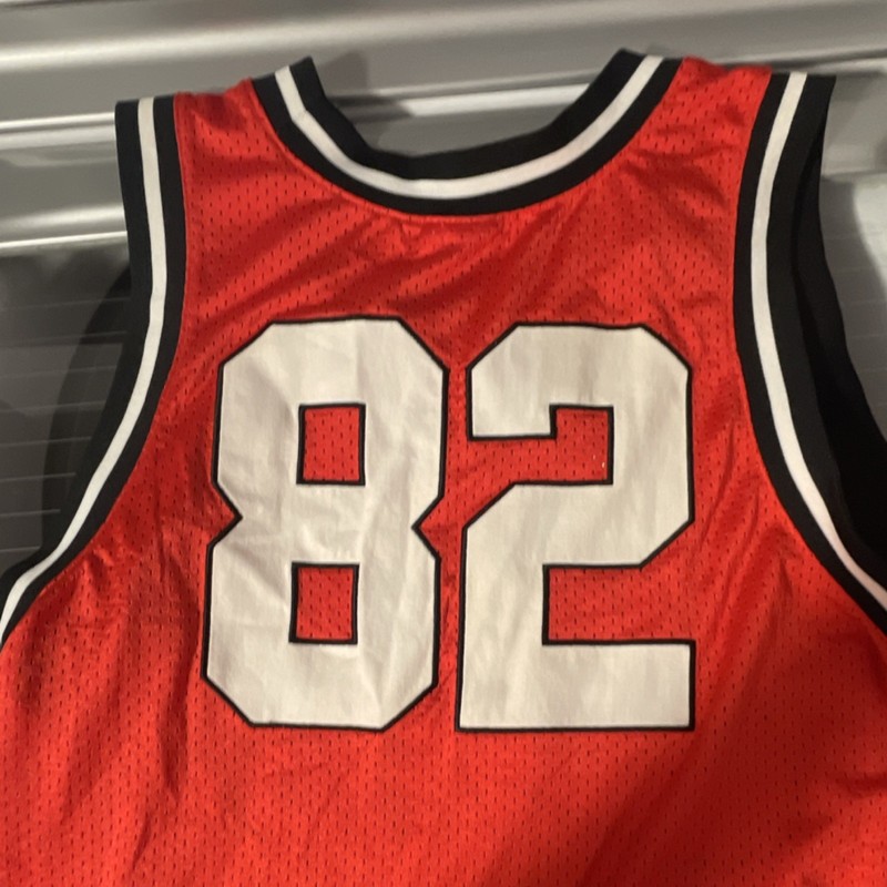 Nike Air Men's M Red Mesh Lightweight V-Neck Sleeveless Basketball Jersey Tank gallery