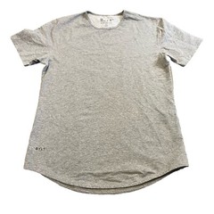 BYLT T Shirt Mens Medium M Premium Basics Gray Drop Cut Short Sleeve Lux Tee