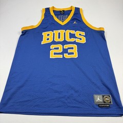 Nike Michael Jordan High School Jersey #23 Shirt Men 2XL Blue Bucs Basketball