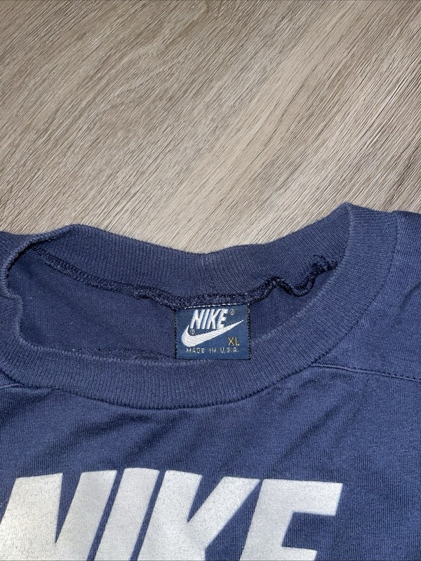 Vintage Blue Label NIKE 50/50 Men's Practice Football? Cropped Shirt XL MESH gallery