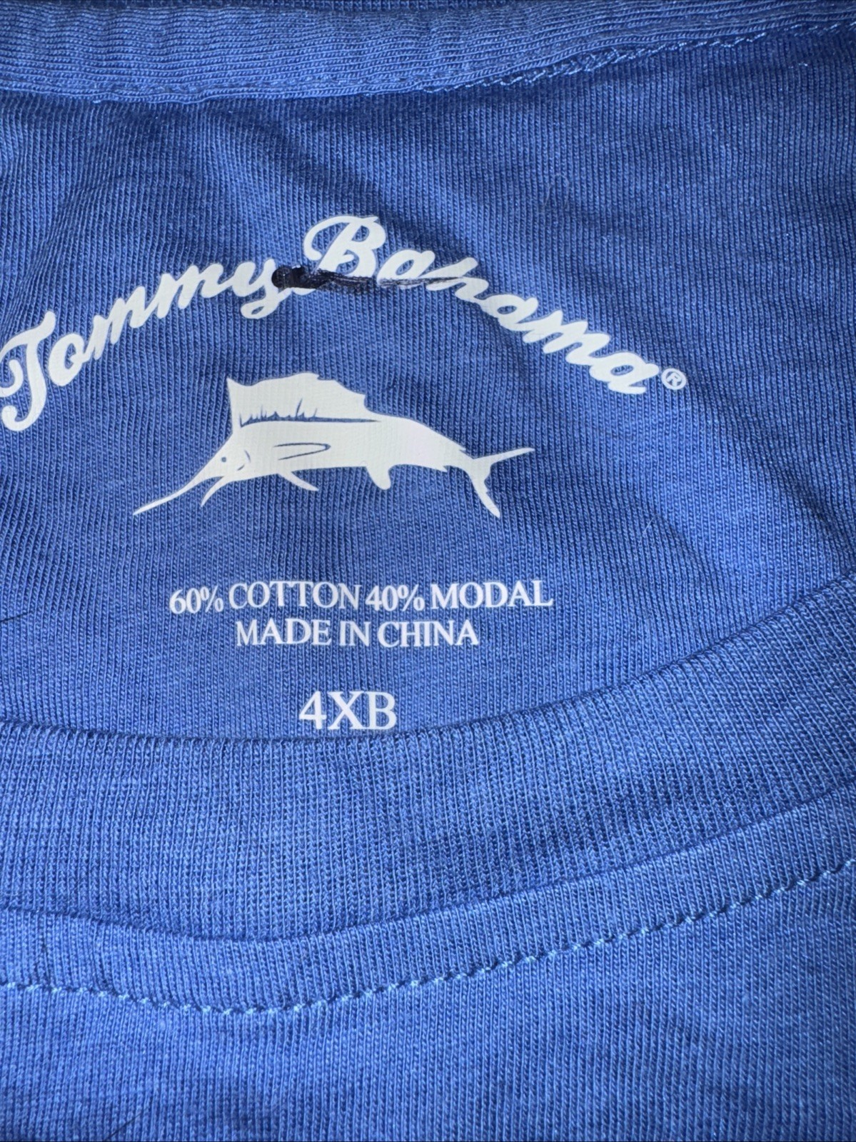 Men's Tommy Bahama Cotton Modal Big & Tall Crew Neck T-Shirt Big&Tall 4XB Blue gallery
