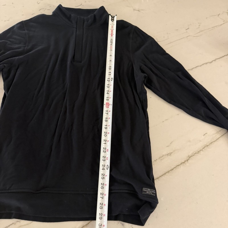 Travis Mathew Pullover Men's Large Black Quarter Zip Golf Performance Pockets gallery