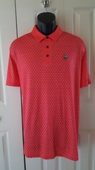 Penguin Bow-Tie Dobby Printed Red Polo Shirt