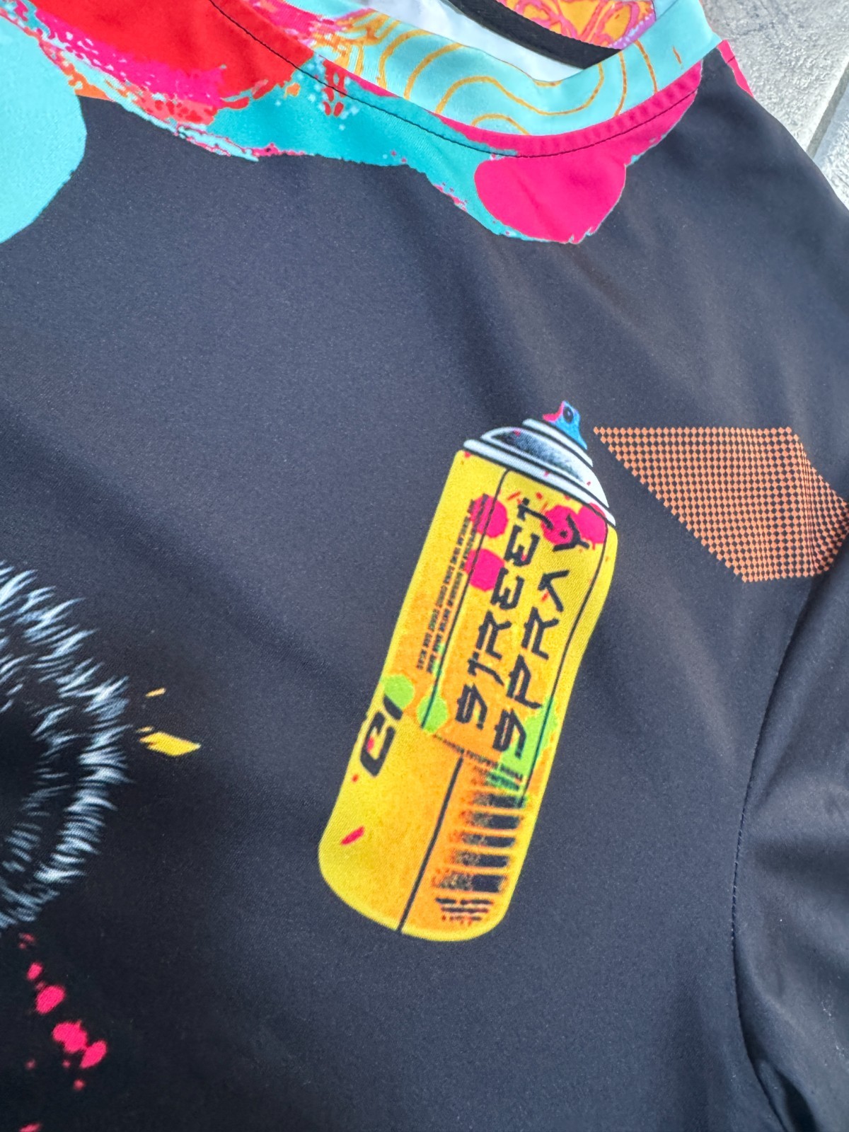 Dynamic Graphic Design Jersey Graffiti Artist Street Panda Size XL Mens gallery