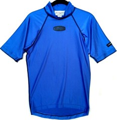Divegear USA Blue Surf Top Men Water Sports Quick Dry Nylon Spandex UPF 50+ Sz L
