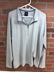 Donald Ross Sport 1/4 Zip Pullover Shirt Mens Large Light Gray Long Sleeve Golf