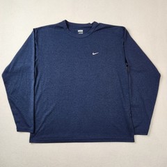 Nike Shirt Mens Small Blue Long Sleeve FIT DRY Performance Athletic Running Top