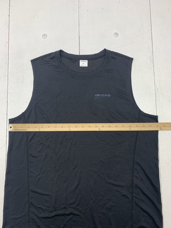 Devops Mens Black Mesh Athletic Tank Size XL gallery