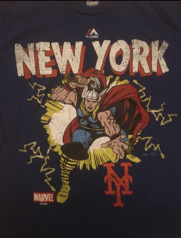 Noah Syndergaard New York Mets THOR T-shirt Shirt Marvel Comic Book NY Avengers gallery