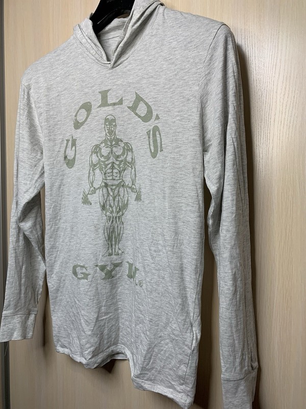 Golds Gym Lightweight Hooded Long Sleeve Gray Men’s Size M gallery