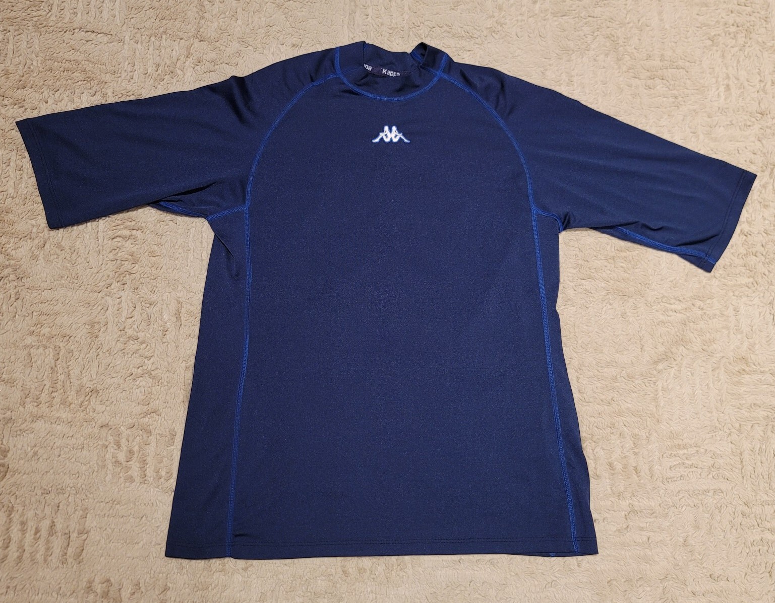 Kappa Shirt Sport Active Jersey Blue Stretch #27 Mens Size ? See measurements gallery