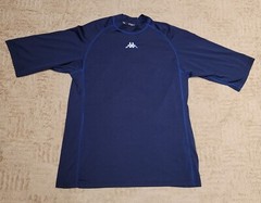 Kappa Shirt Sport Active Jersey Blue Stretch #27 Mens Size ? See measurements