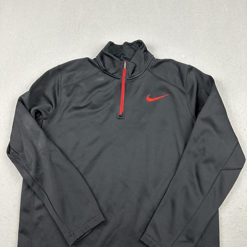 Nike Therma-FIT Pullover Men Large Black 1/4 Zip Long Sleeve Running Training L gallery