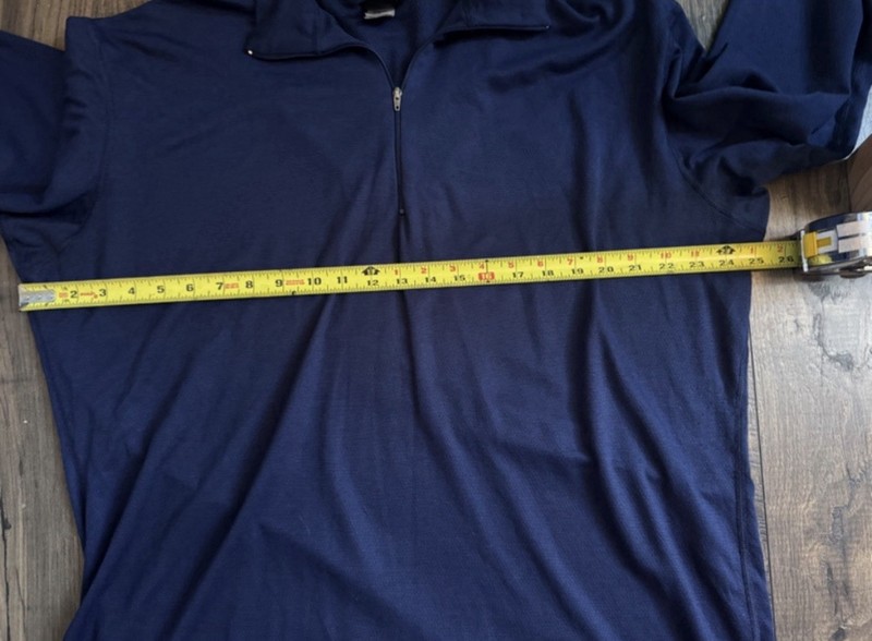 Patagonia Capilene Quarter-Zip Pullover Men's XL Navy Made in USA gallery