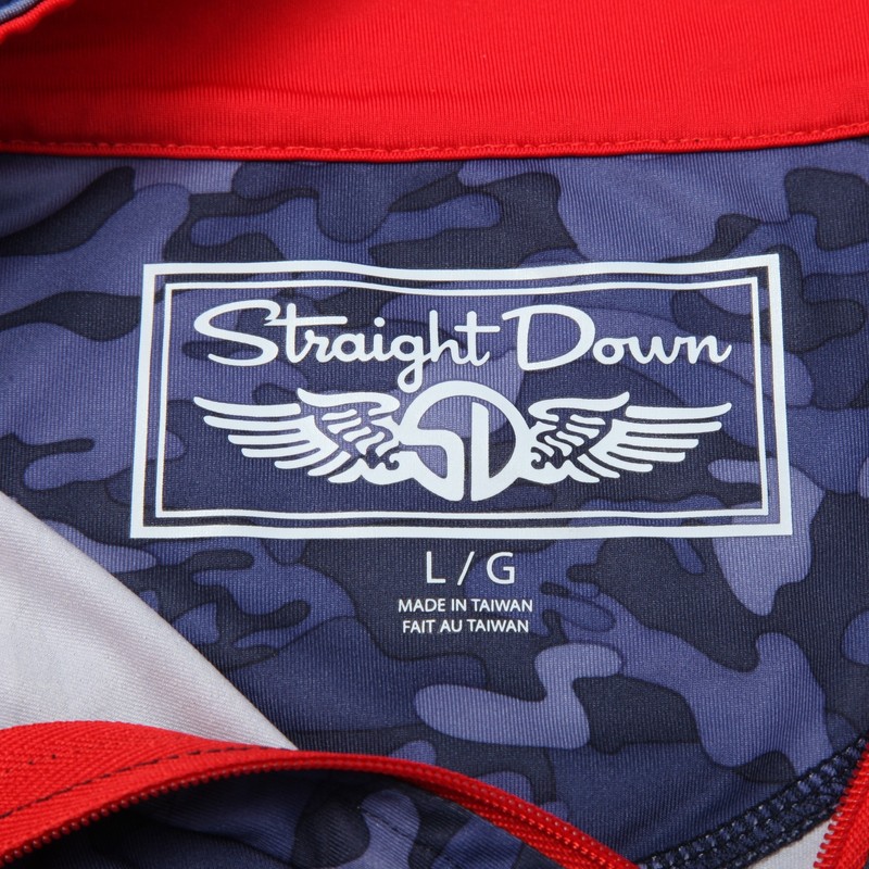 Straight Down Pullover Mens Large Blue Camo 1/4 Zip Golf Fiddlers Elbow gallery