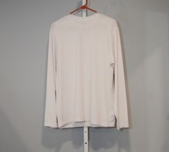 Land’s End Men’s Size M (36-40) White Performance Athletic Shirt Long Sleeve