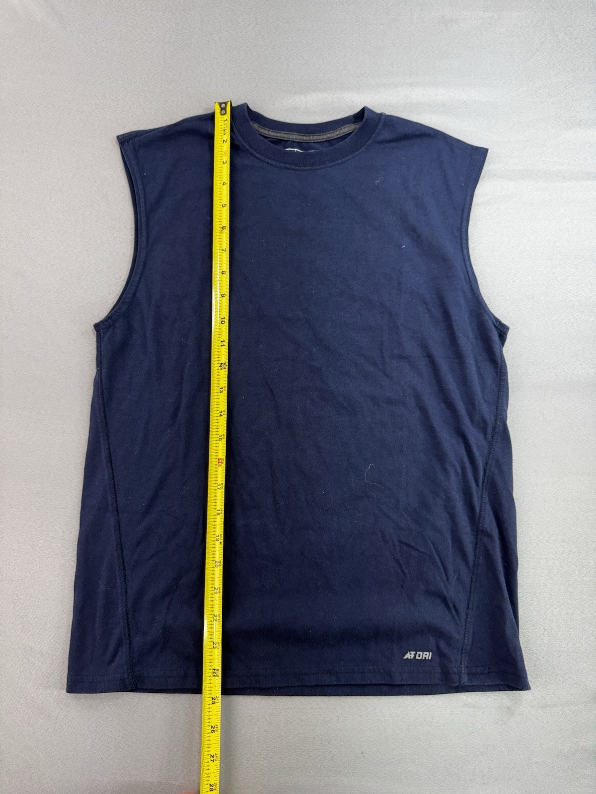 Athletech Men’s Small Solid Navy Blue Sleeveless Crew Neck Athletic Shirt ATDRI gallery