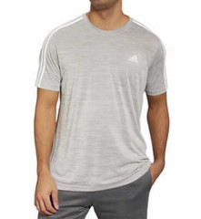 Adidas Men Aeroready Tech Training Shirt Breathable Top Lt Grey Medium Large