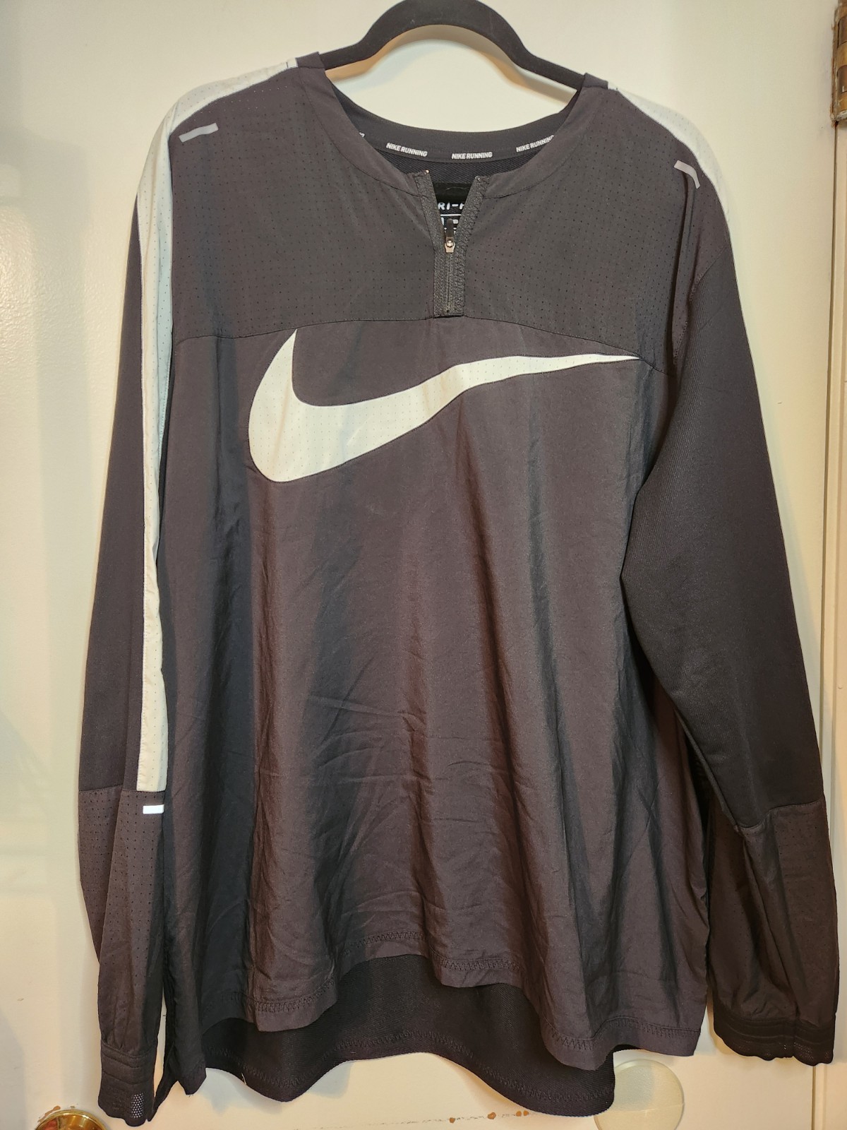NIKE ELEMENT WILD MEN RUN RUNNING 1/4 ZIP Light Weight TOP - XXL gallery