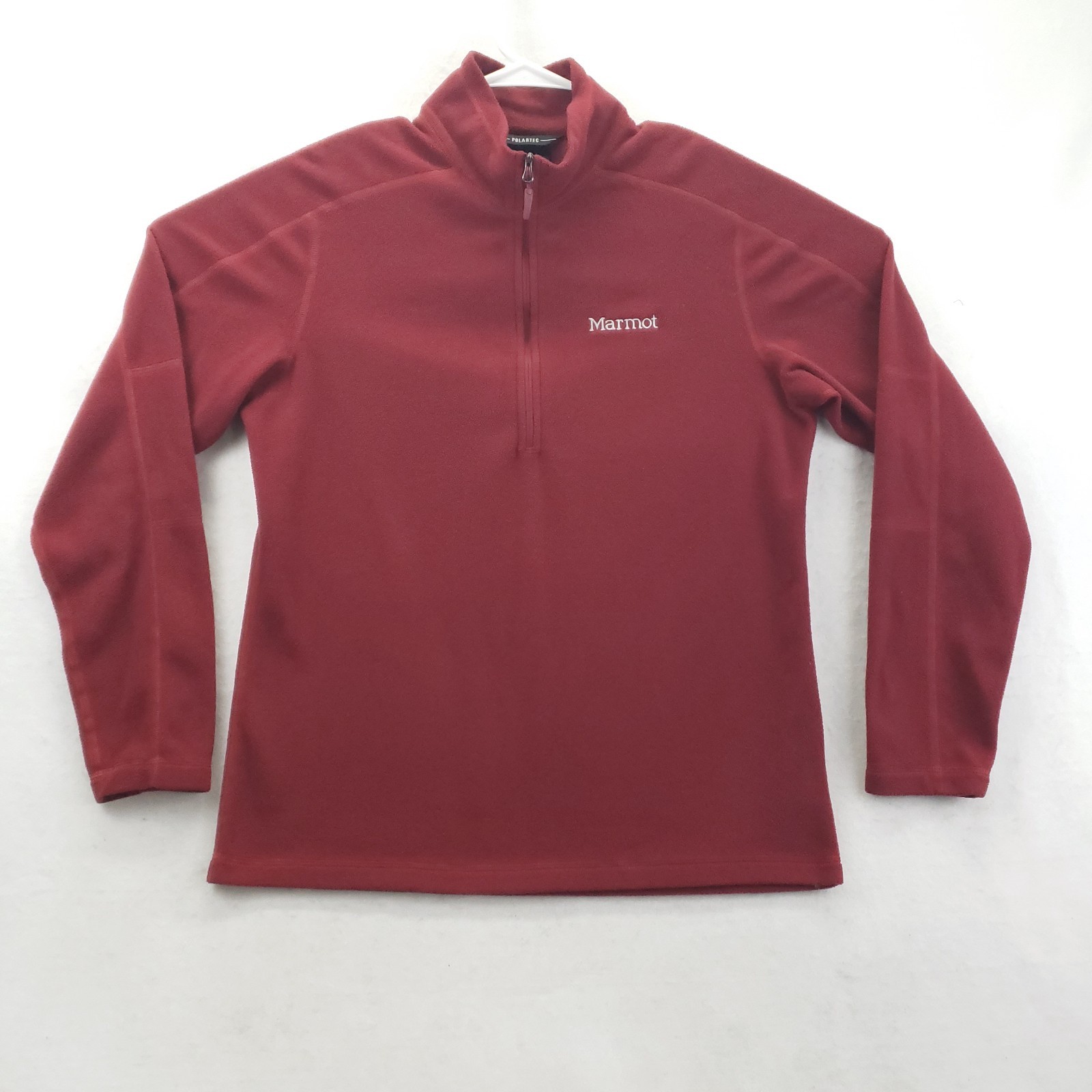 Marmot Pullover Mens Medium Red 1/4 Zip Polartec Classic Fleece Top Hiking gallery