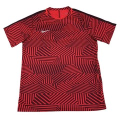 Nike Dri-FIT Strike Soccer Training Jersey Mens XL Red Black Geometric Stripe