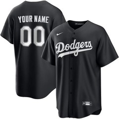 Custom Nike MLB Los Angeles Dodgers Lights Out Stitched Gray/White/Black Jersey