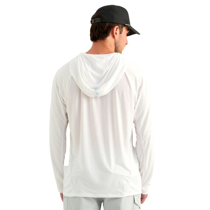 Huk Icon Long Sleeve Hoodie Men's Tech Shirt, White 2, XXX-Large gallery