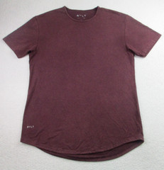 BYLT Blend T Shirt Mens Large Red Short Sleeve Curved Hem Drop Cut Activewear