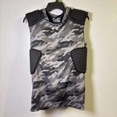 Under Armour Kids Gameday Pro Padded Football Shirt Camo HEX 5-Pad Youth Medium