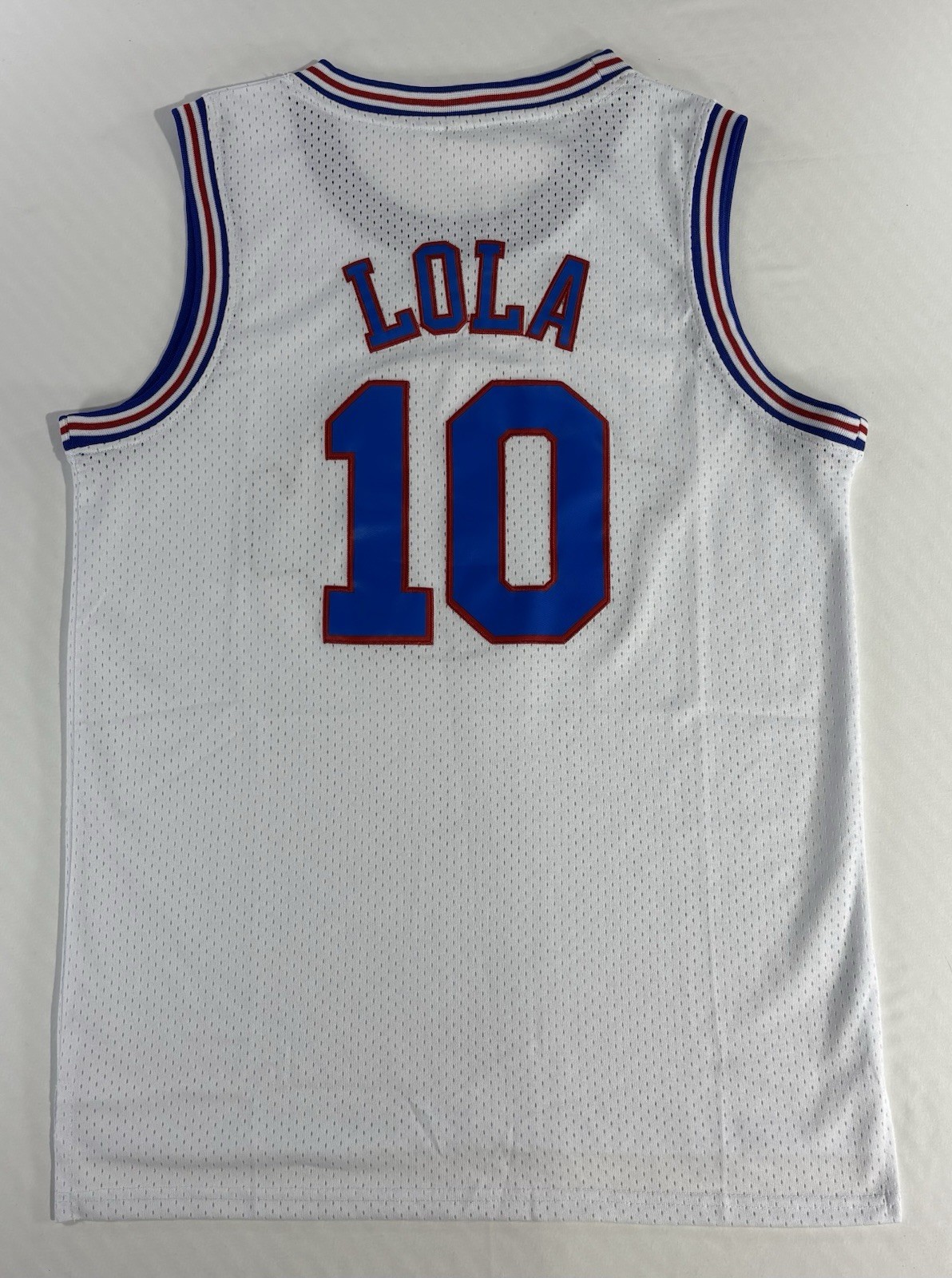 Tune Squad Men's White Mesh Sleeveless Tank Lola #10 Athletic Jersey Size M gallery