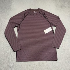 SAXX Quest Shirt Mens Medium Red Base Layer Long Sleeve Crew Performance Travel