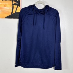 Baleaf Men’s Navy Performance Hooded Long Sleeve Top Size L