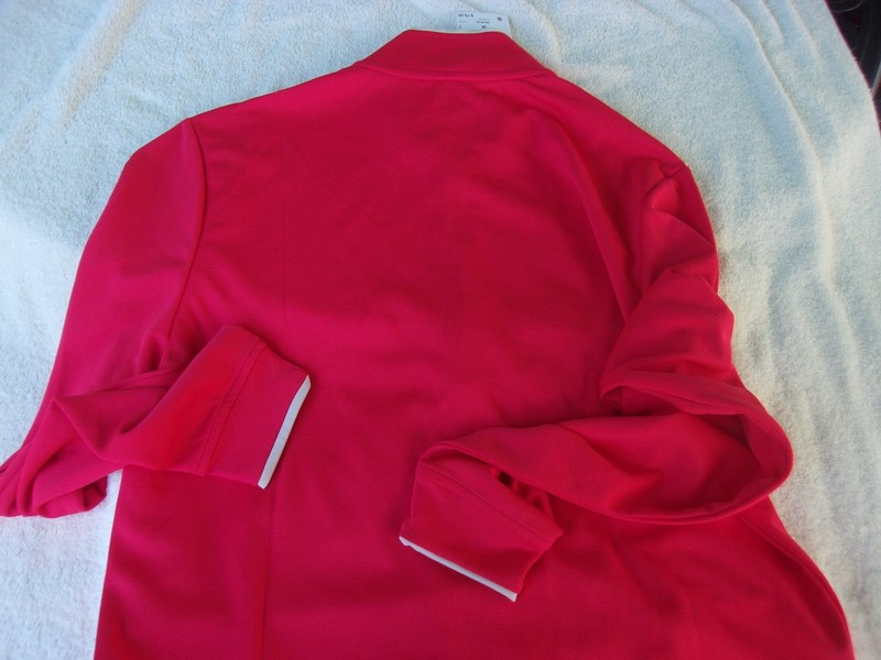 NWT Adidas long sleeve top zippered pullover, men's S, M, L, red - orange, $70 gallery