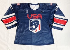 Nike Digital Team USA Elite Box Lacrosse Jersey LAX Men’s L Navy Blue Red FD0707