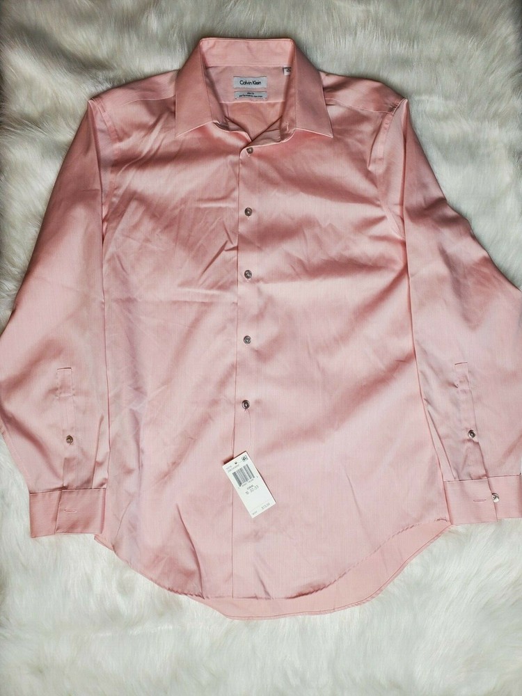 Calvin Klein Men's Performance Non-Iron Button Up Dress Shirt Slim Fit