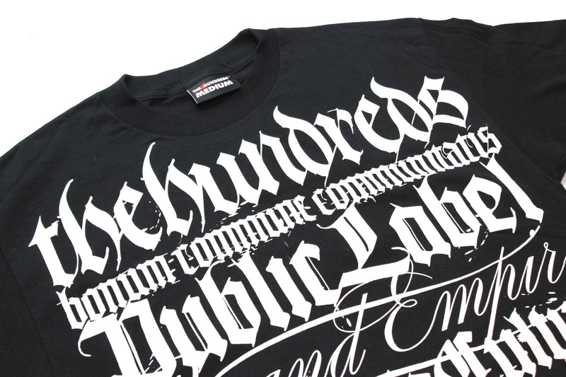 2005 THE HUNDREDS ~NINE~ TEE M fuct/ftp/gothic/font/og/logo/bomb/aop/vtg/grail gallery