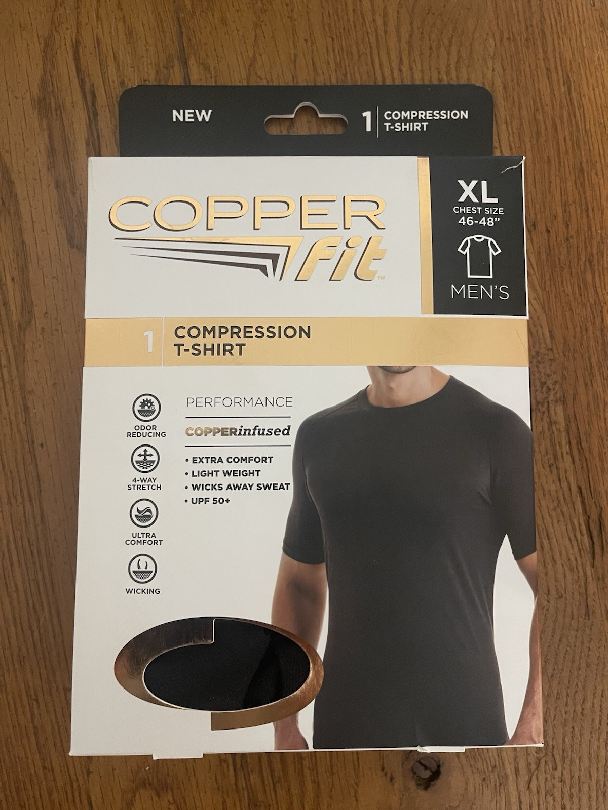 Copper Fit Men’s Base Layer Copper Infused Compression T-Shirt XL gallery