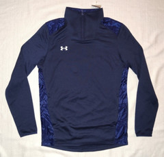 UNDER ARMOUR Command 1/4 Zip Pullover Navy Blue Mens Small S NEW 1360712 $60