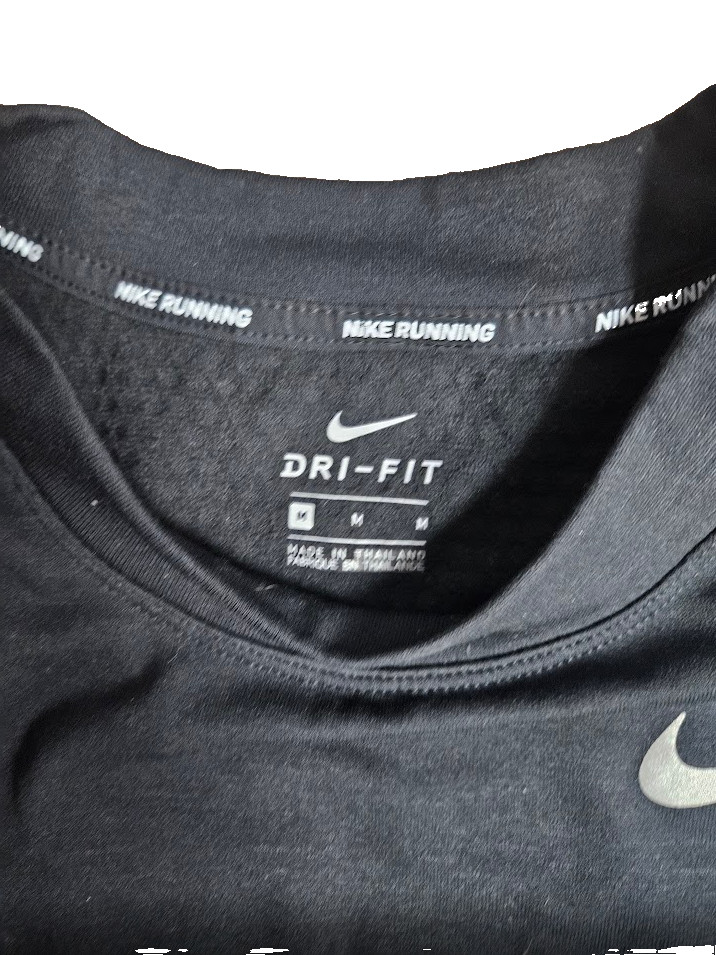 Nike Dri-Fit Black White Long Sleeve Shirt Top size Medium gallery