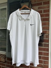 Men’s Nike Court Slam Ultimate Dri-FIT ADV Tennis Stretch White Polo Shirt 2XL