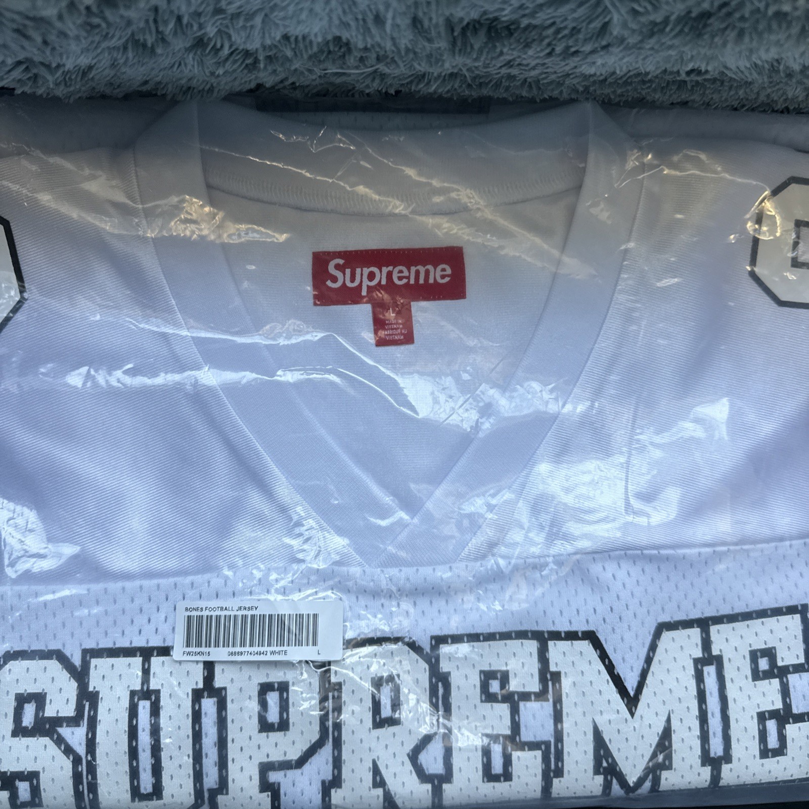 Supreme Bones Football Jersey White Size Large (L) In Hand gallery