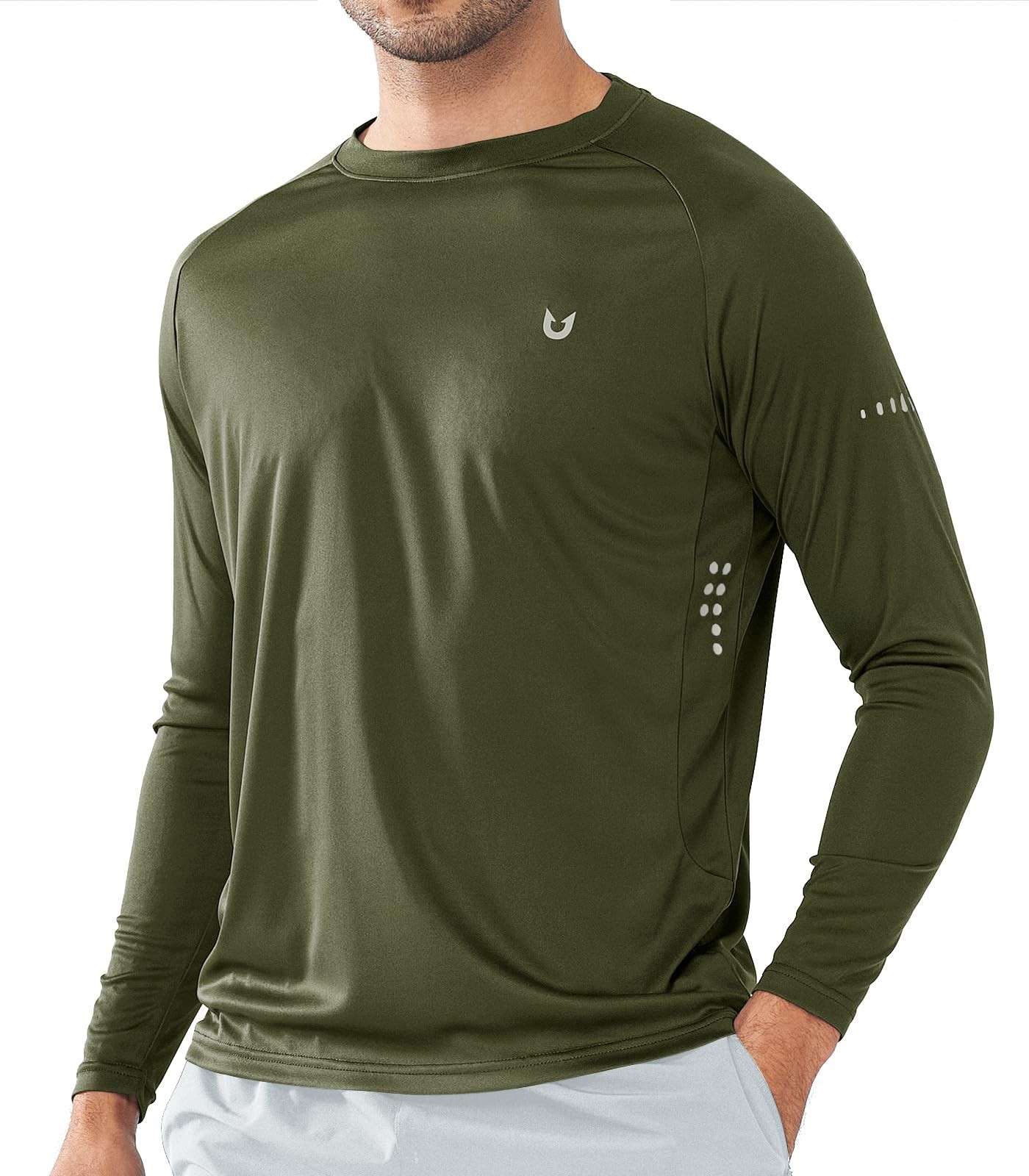 Men's Sun Protection Shirts UPF 50+ Long Sleeve Swim Rash Guard Shirt Running... gallery
