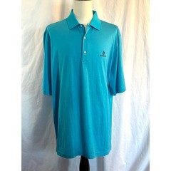 NWT Fairway & Greene Pureformance Golf Polo Shirt SILVERADO CC Blue Cotton XXL