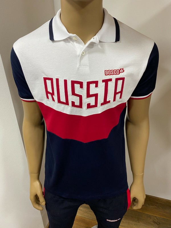 BOSCO SPORT Men's POLO Shirt Collection "RUSSIA 2018" OLYMPIC TEAM, White/Red gallery
