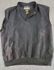 Zero Restriction Golf Outerwear Microsuede Vest Mens XL Black 1/4 Snap READ